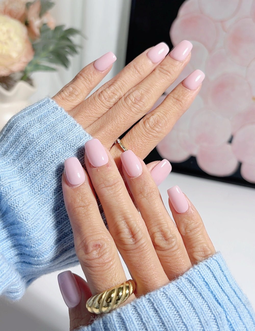 Soft Pink Extra Short Square Press-On Nails