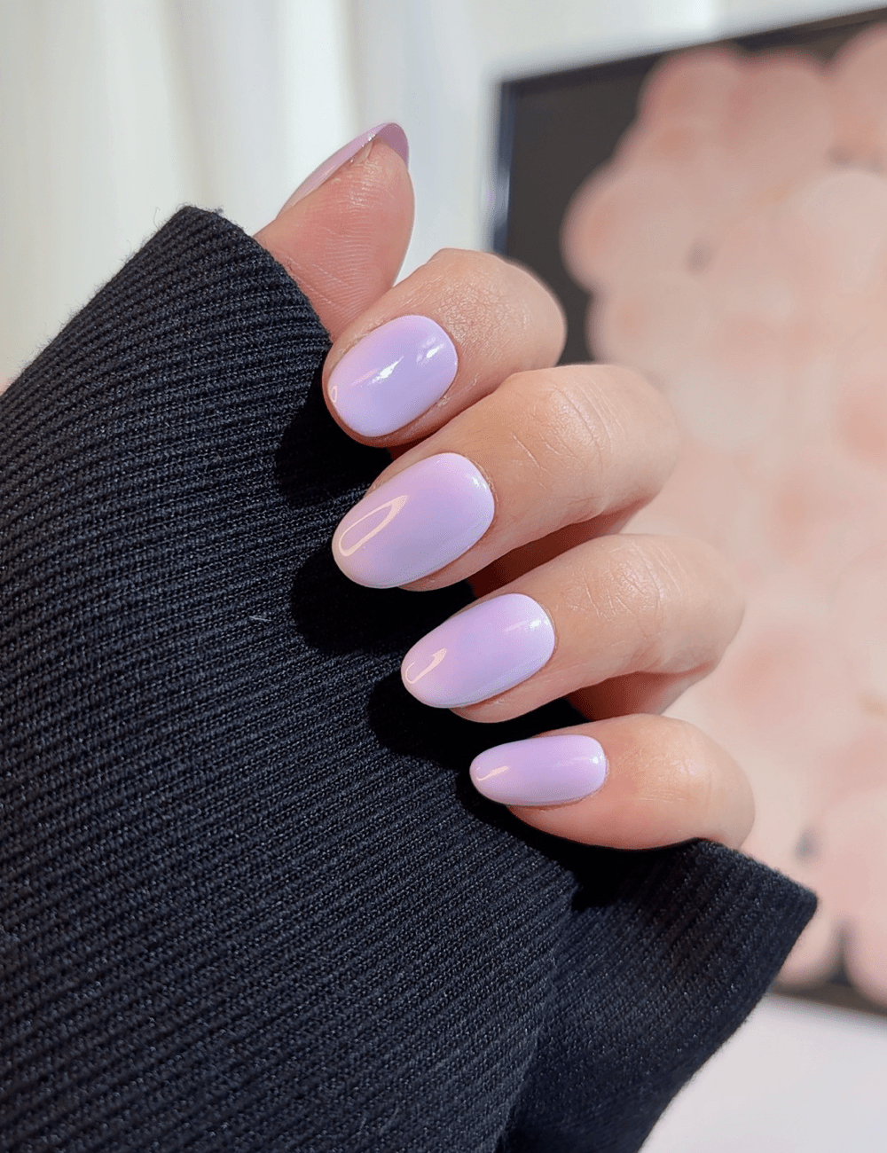 Light Purple Ombre Press-On Nails – Short Oval | Soft & Reusable