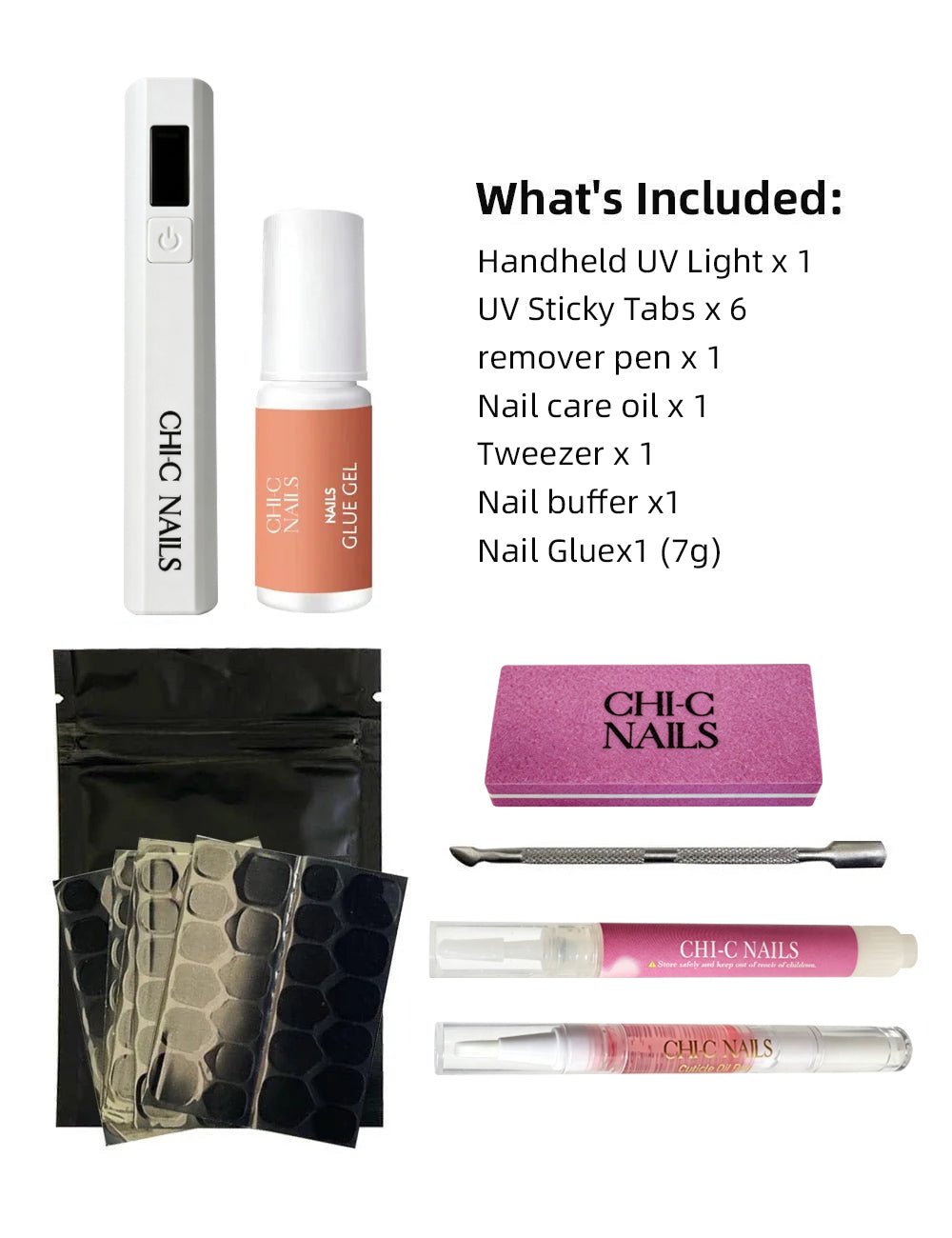 UV lamp & UV Tabs & Tools Set &Nail Glue