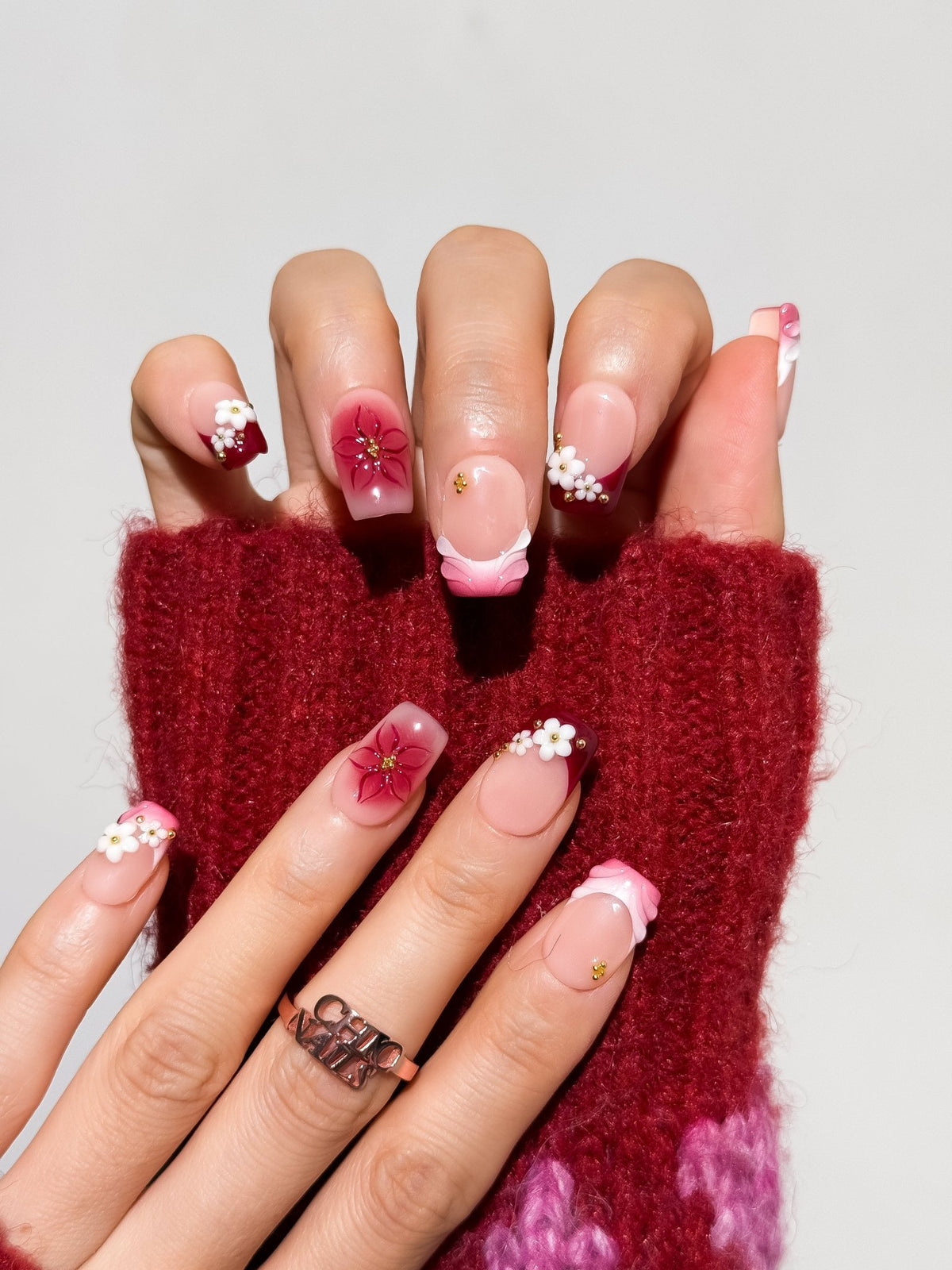 Cherry Blossom Short Square Press On Nails