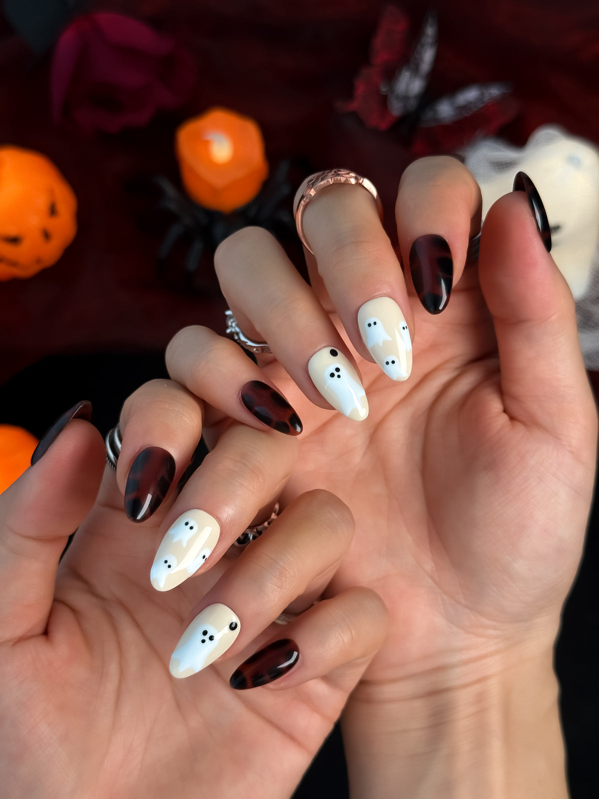 Velvet Boo Short Almond Press On Nails