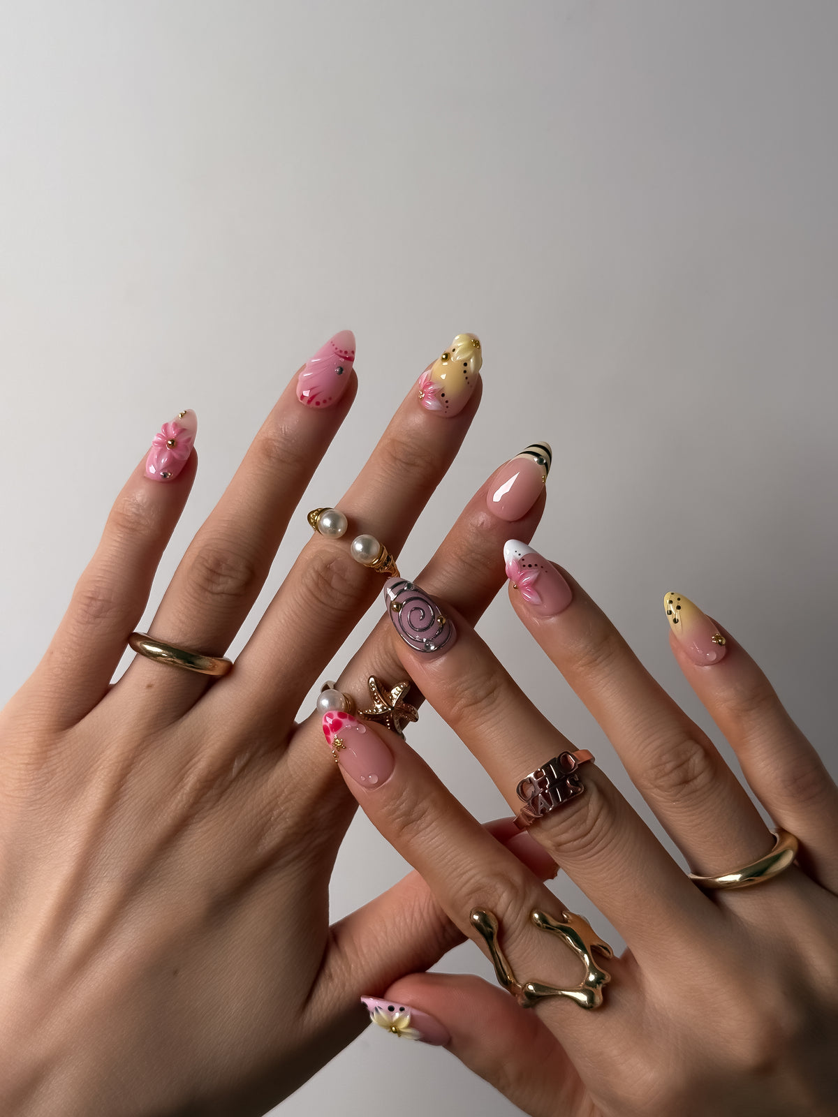 Pink Reverie Short Almond Press On Nails