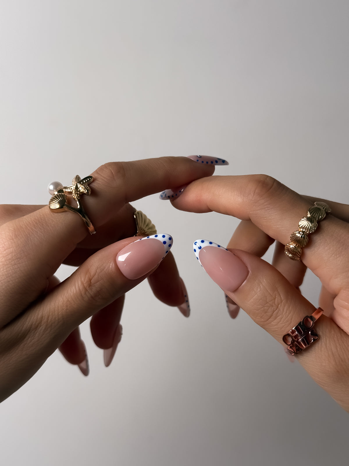 Aegean Charm Medium Almond Press On Nails