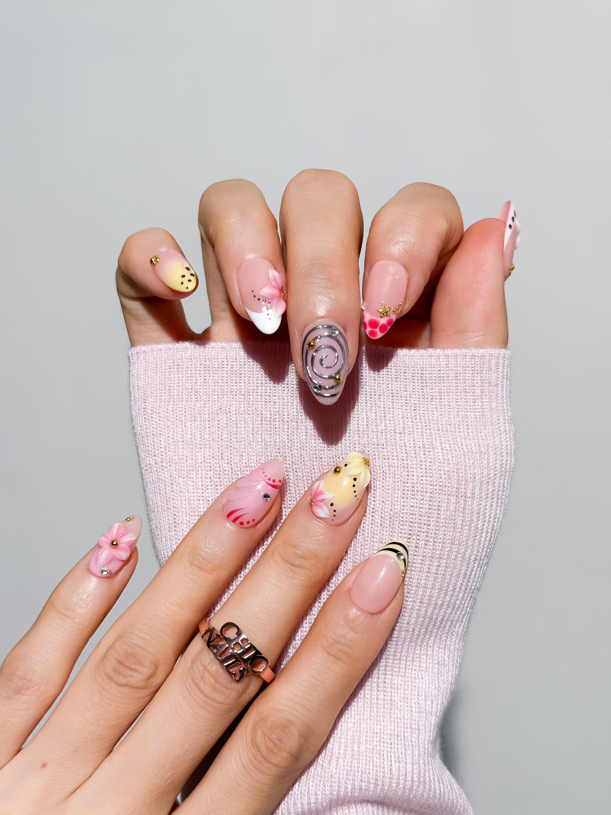 Pink Reverie Short Almond Press On Nails