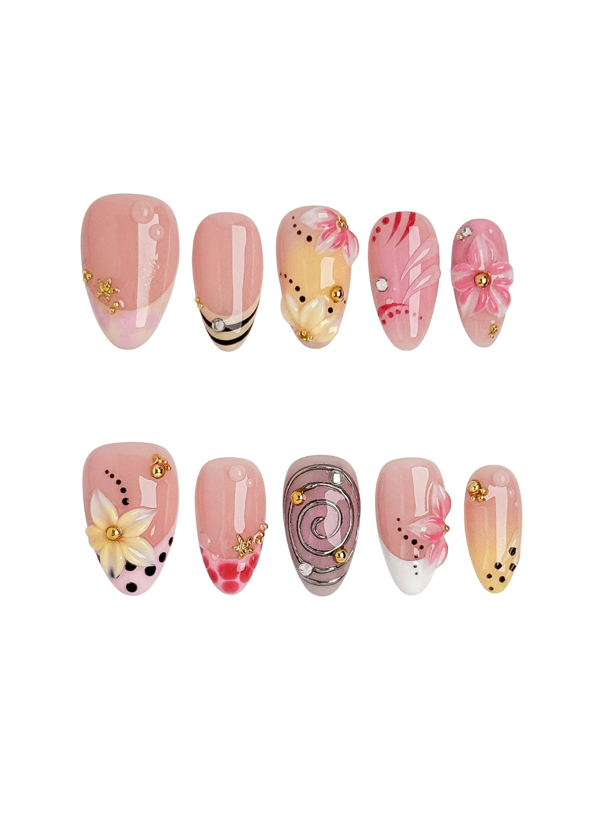 Pink Reverie Short Almond Press On Nails