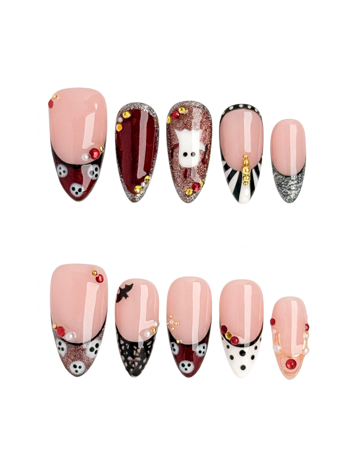 Ghostlight Medium Almond Press On Nails
