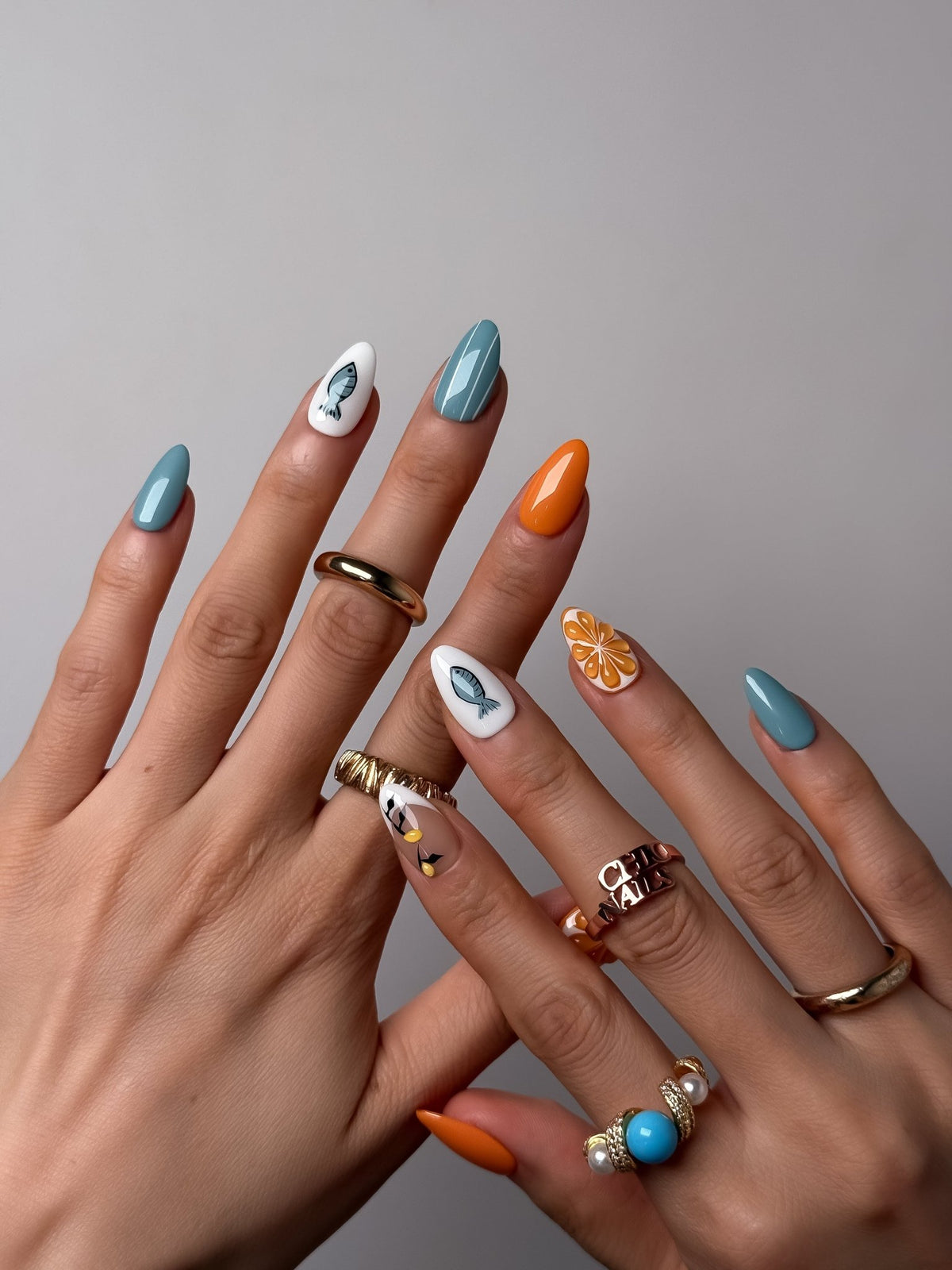 Citrus Coast Short Almond Press On Nails