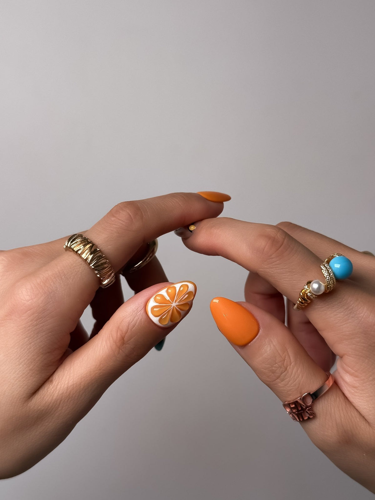 Citrus Coast Short Almond Press On Nails