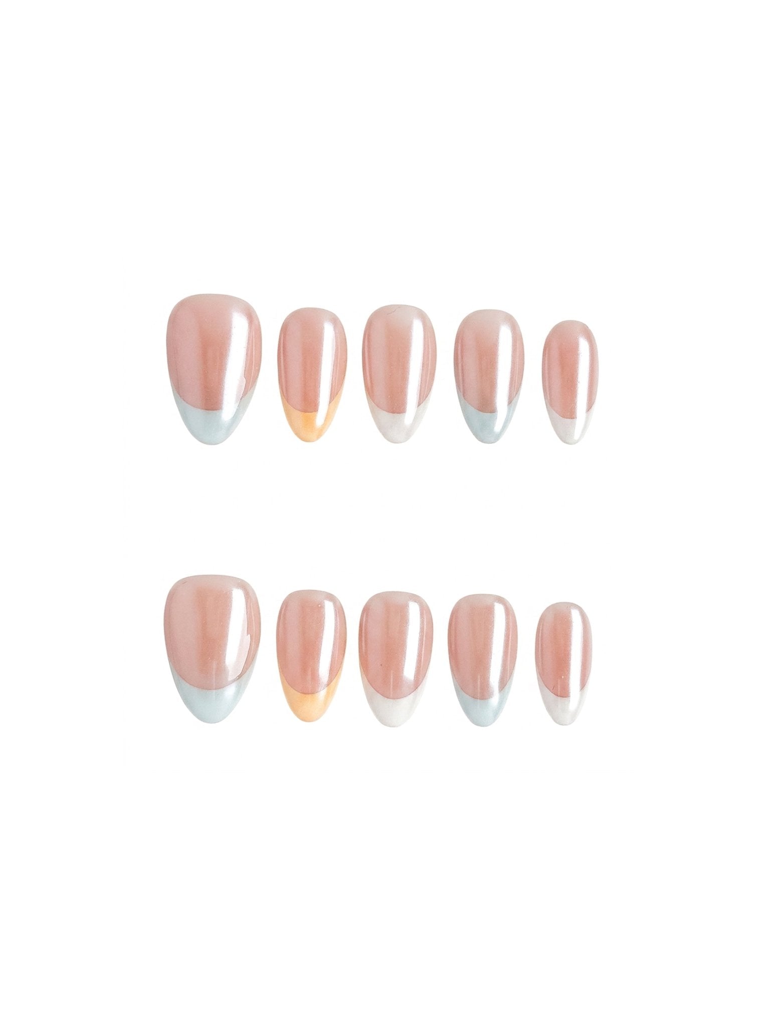 Pastel French Tip Press On Nails