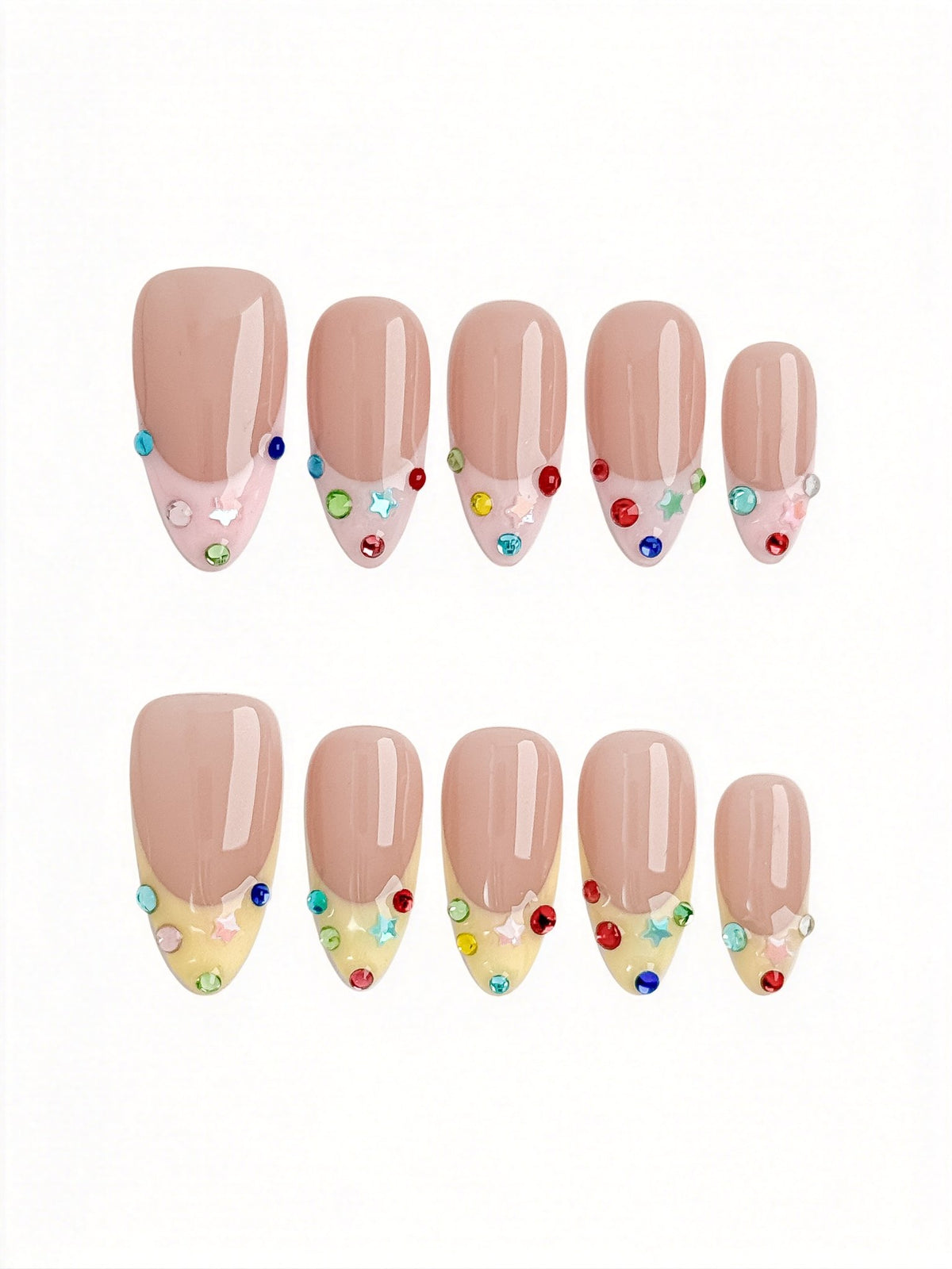 Lucky Stars Medium Almond Press On Nails