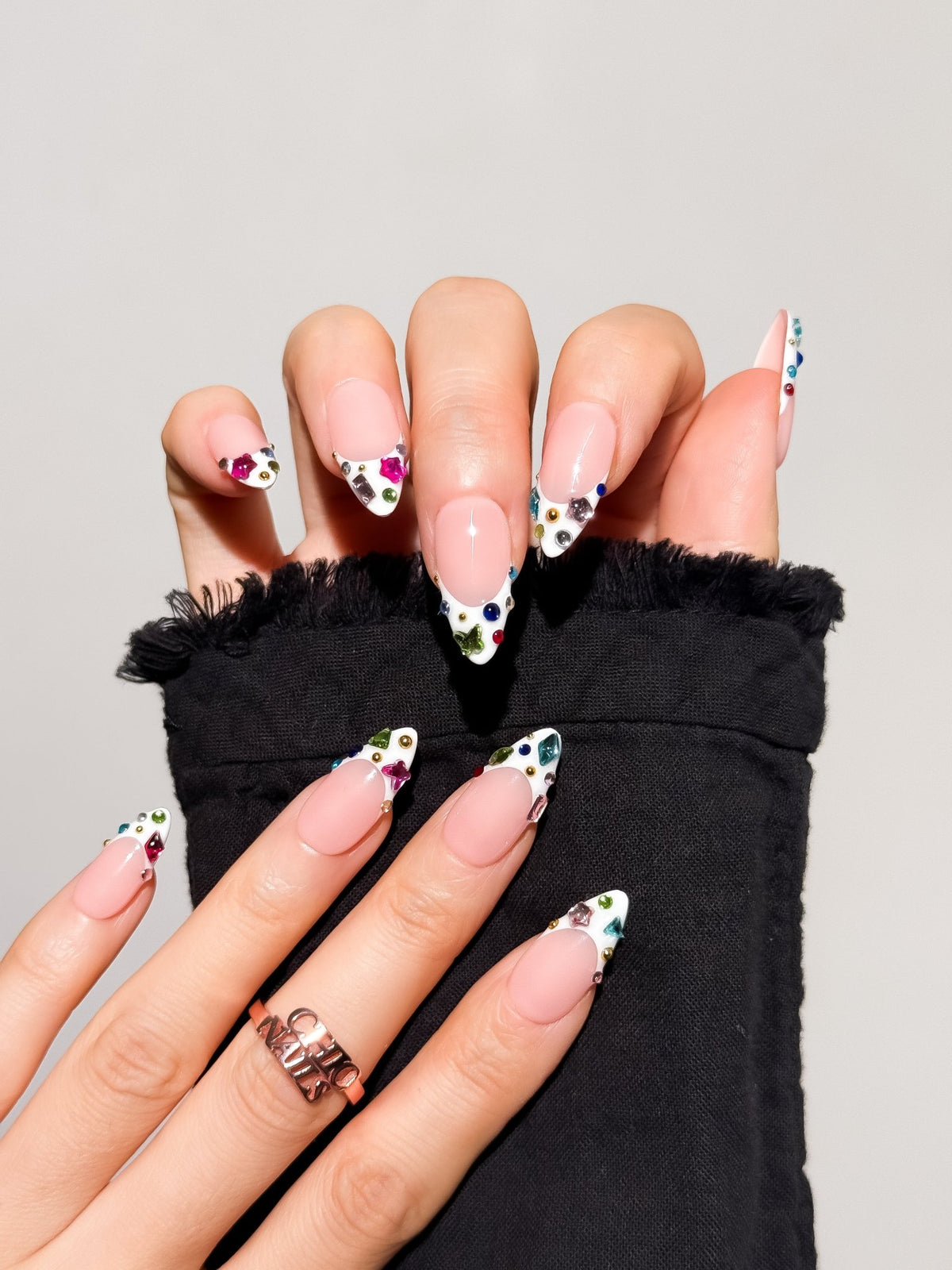 Candy Gems Medium Almond Press On Nails