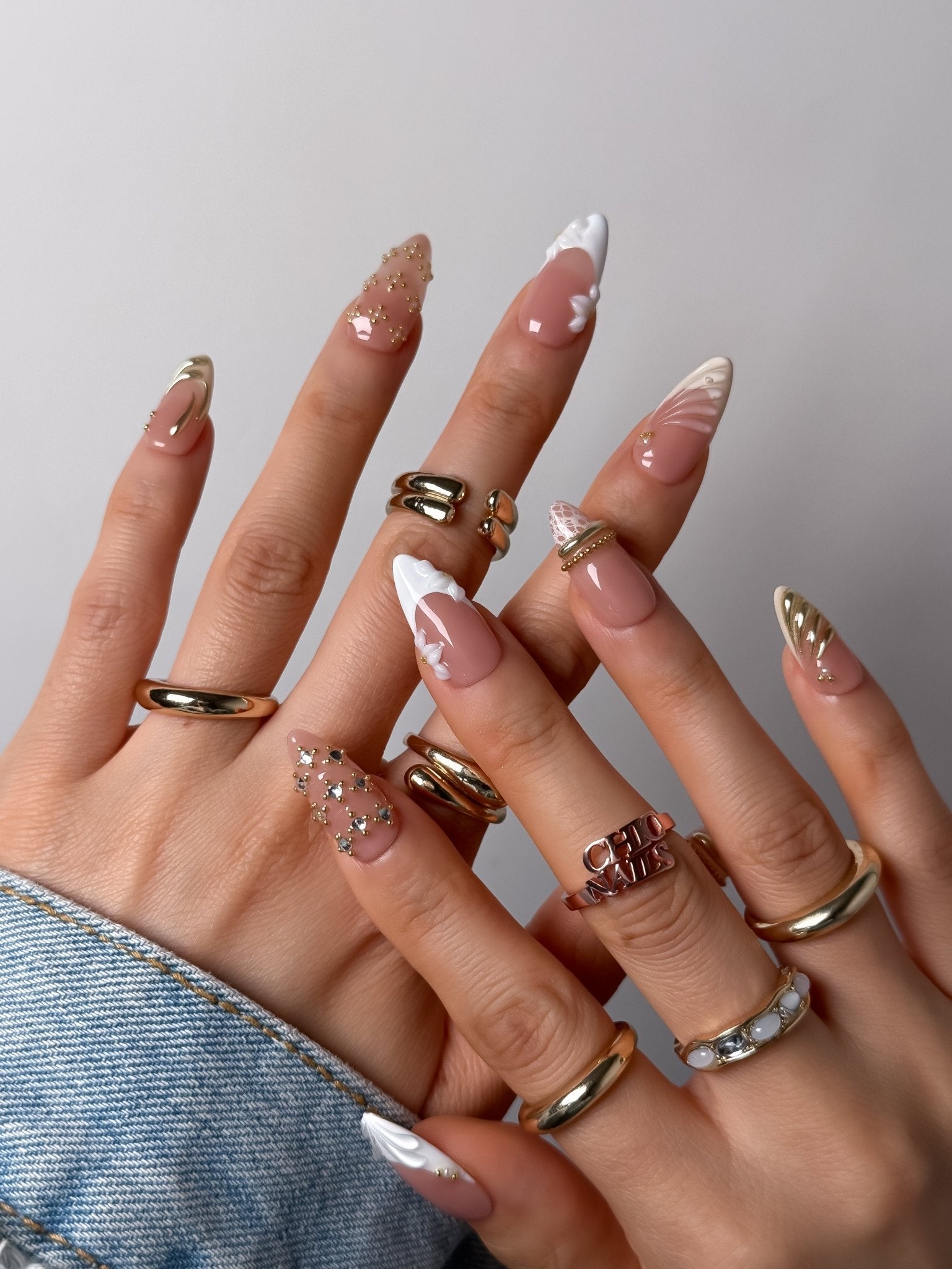 Ivory Bloom Luxe Press On Nails