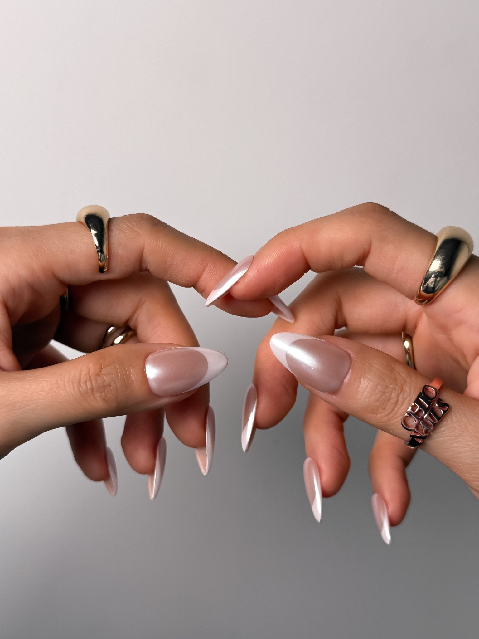 Pearl French Almond Press-On Nails