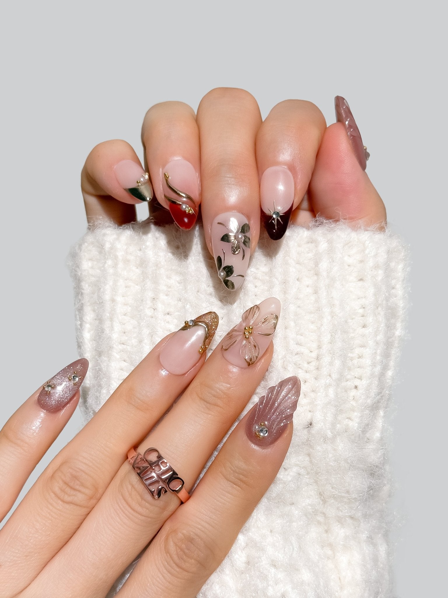 Autumn Petals Press-On Nails