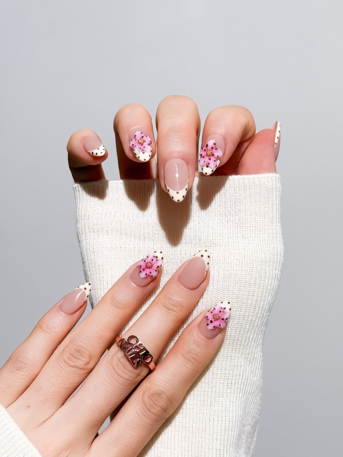 Blush Petal Short Almond Press On Nails